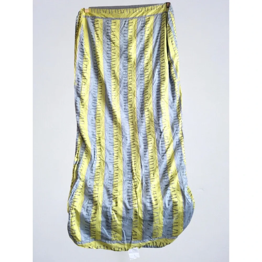 Vintage Mcm Mattress Ticking Cover‎ New Old Stock Abstract Yellow Stripe